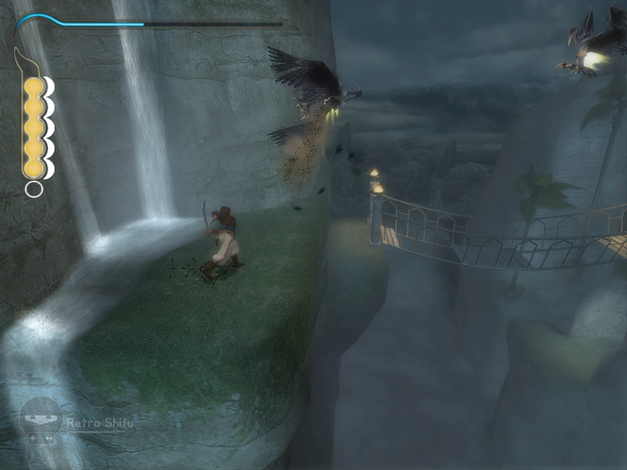 Prince of Persia: The Sands of Time (2003) - GOG Video Game Screenshot - Bird Fight