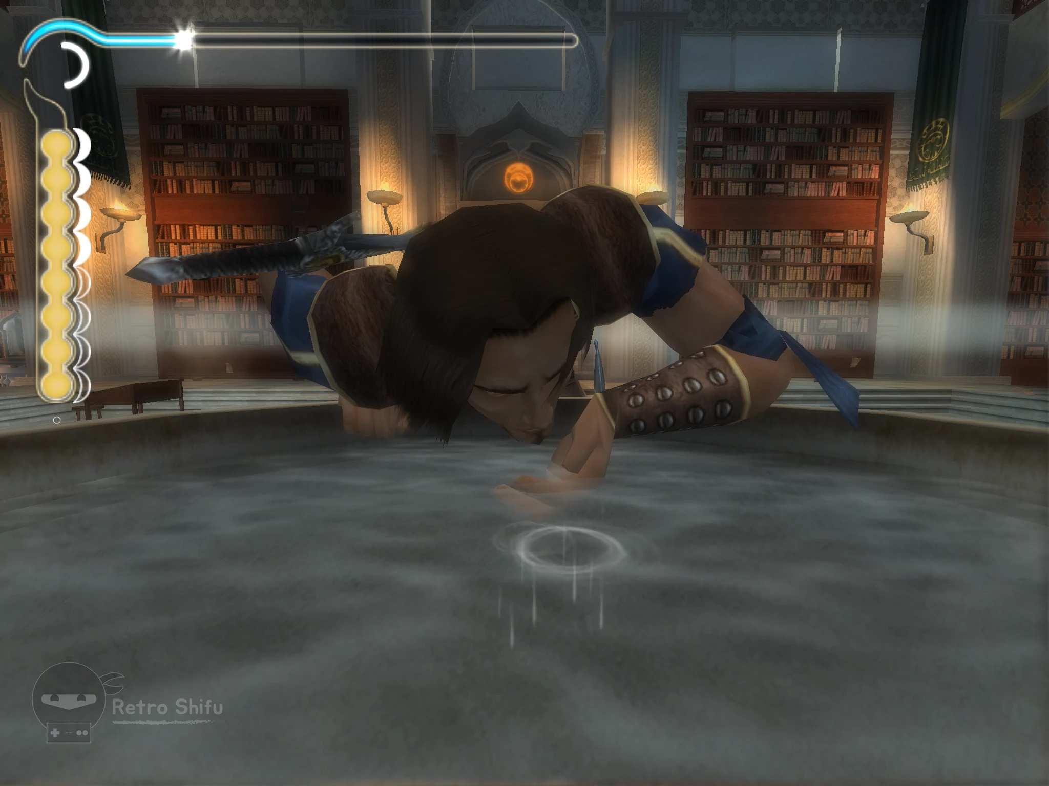 Prince of Persia: The Sands of Time (2003) - GOG Video Game Screenshot - Drinking Water