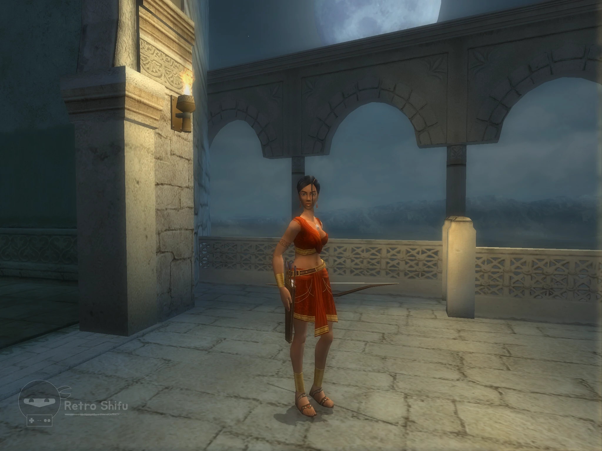 Prince of Persia: The Sands of Time (2003) - GOG Video Game Screenshot - Staring at Farah
