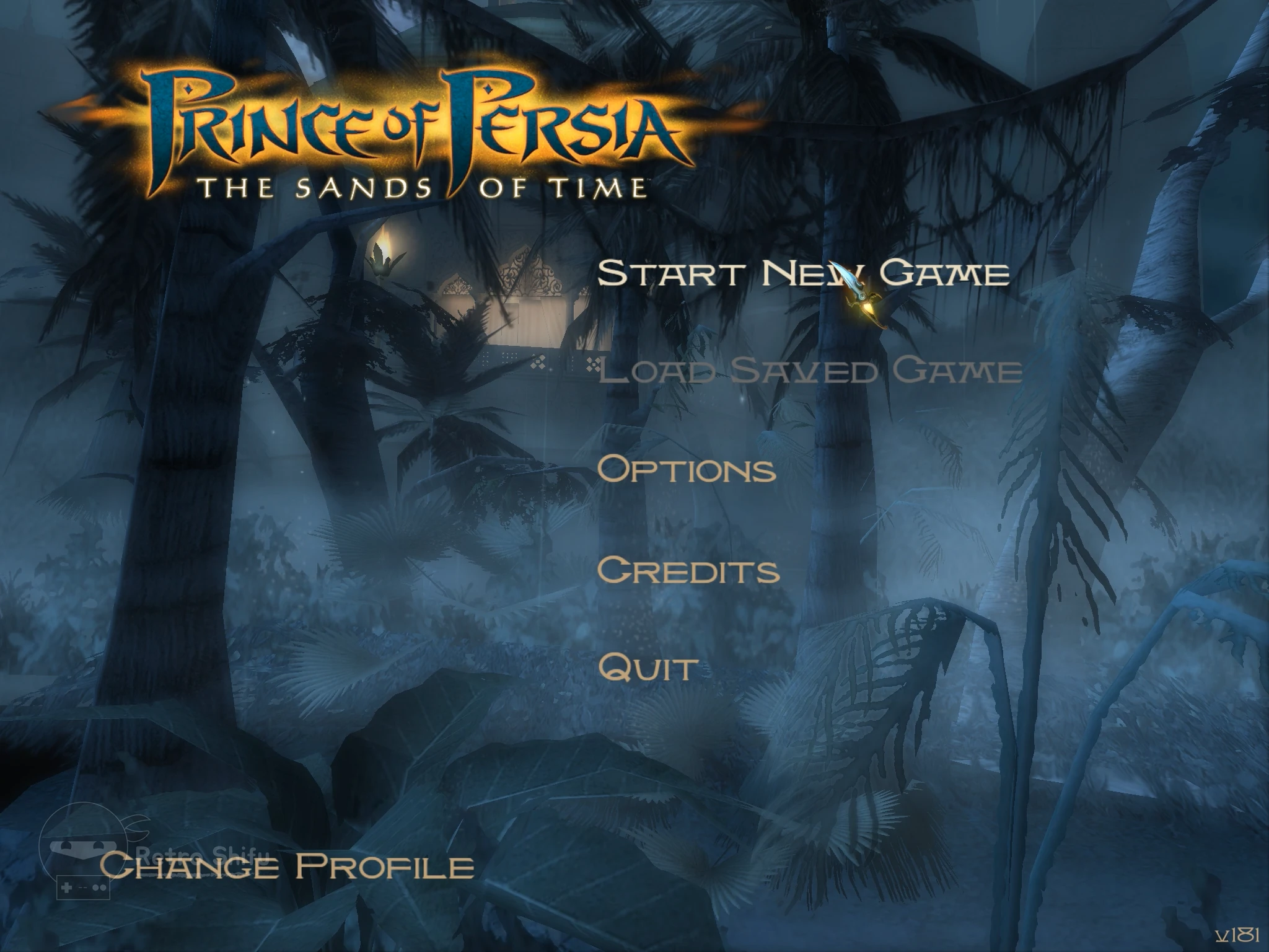 Prince of Persia: The Sands of Time (2003) - GOG Video Game Screenshot - Start Screen