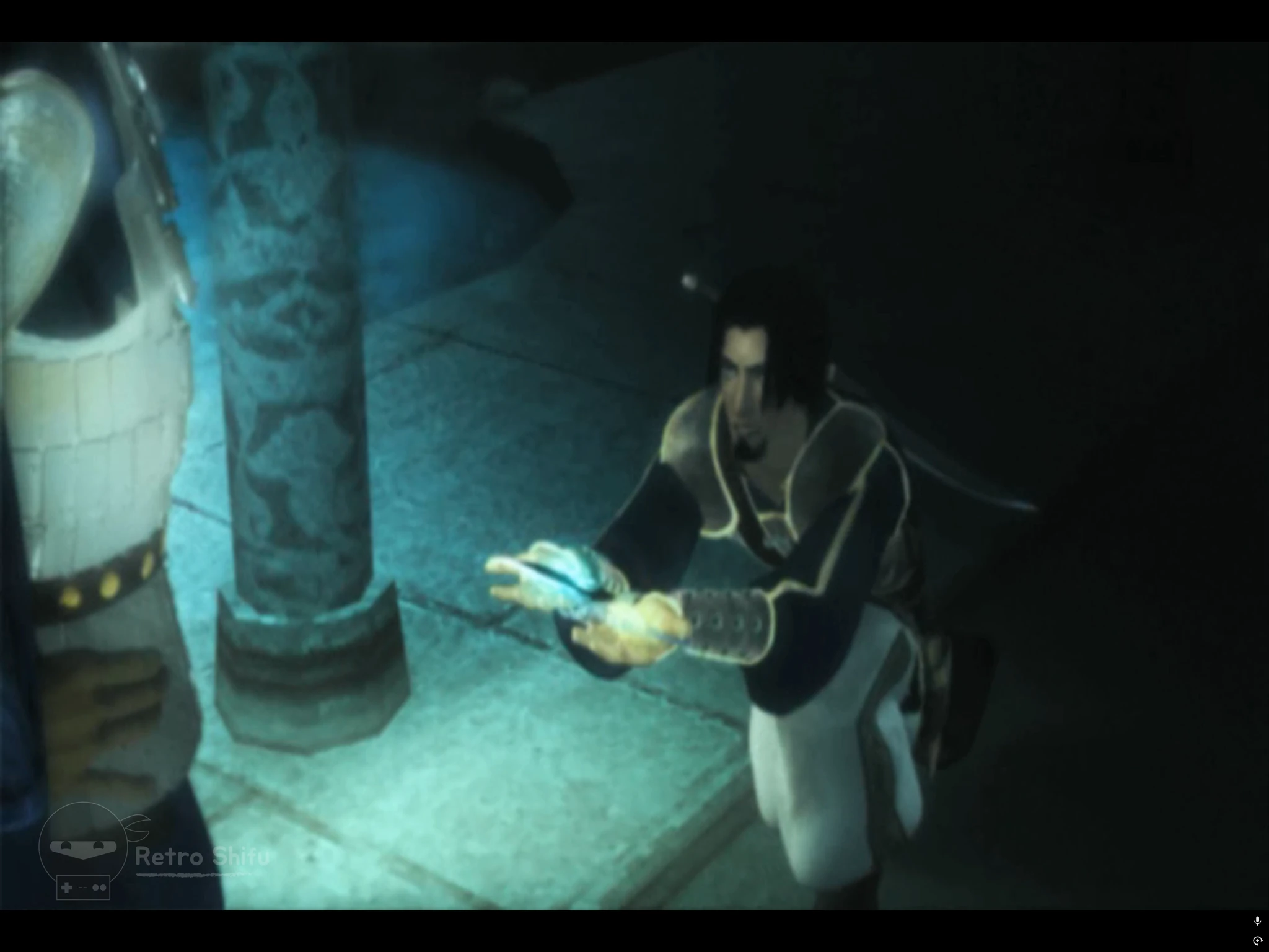 Prince of Persia: The Sands of Time (2003) - GOG Video Game Screenshot - Prince Offering Pre-Rendered Cutscene